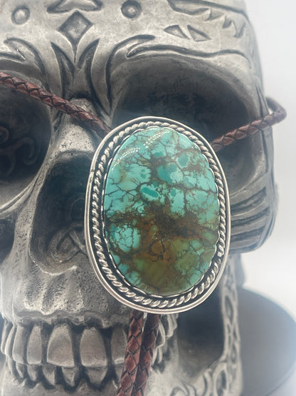 Earth and Sky Handmade Silver and Turquoise Bolo