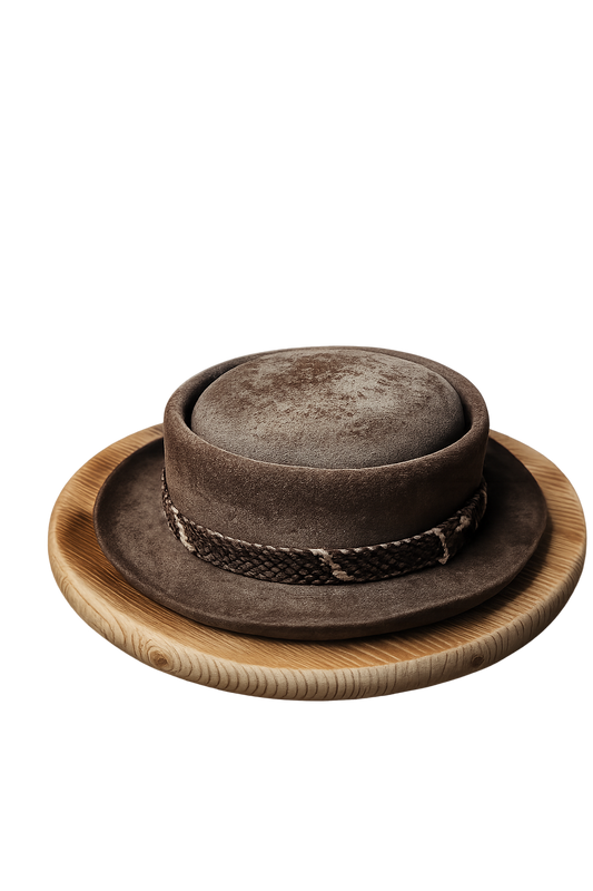 Pork Pie Hat with Snakeskin band